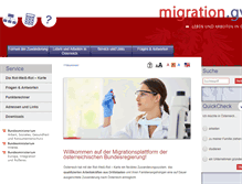 Tablet Screenshot of migration.gv.at